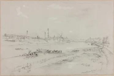 Newcastle upon Tyne vanuit het westen, 1837